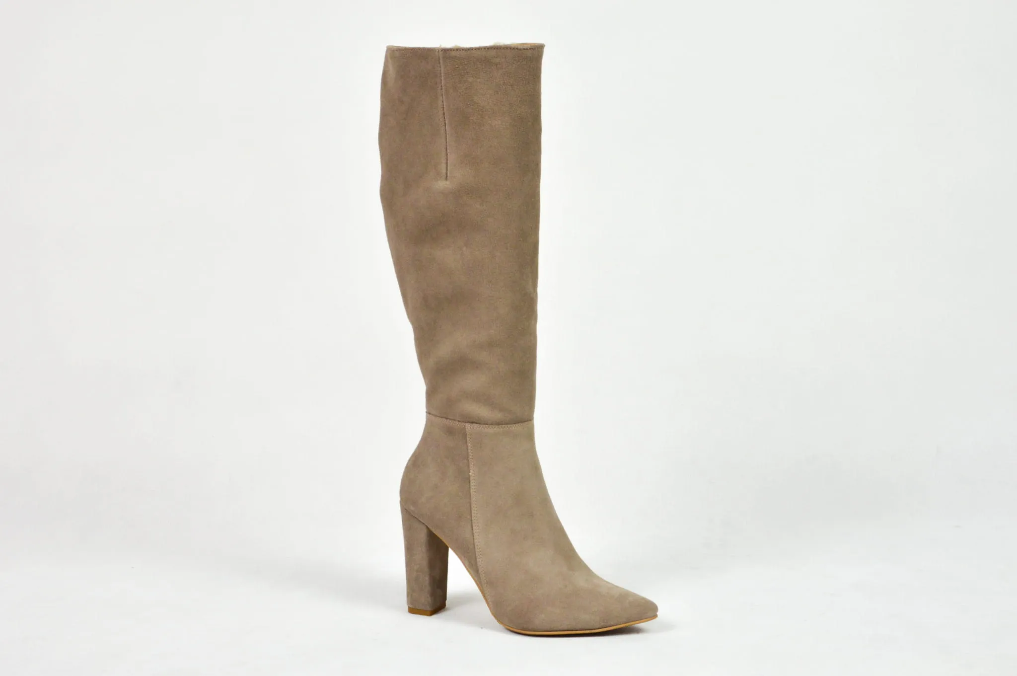 kozaki damskie 850 cappuccino welur